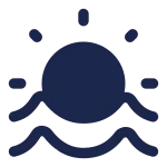Water Sun SVG Icon